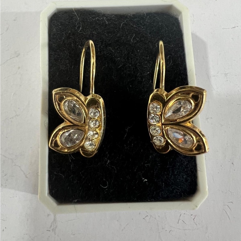 Elegant Gold Butterfly Earrings